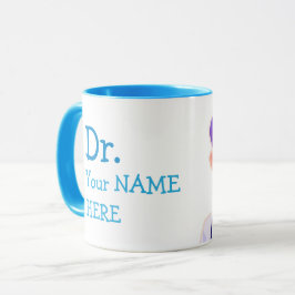 Caneca Personalizar Dr.  (Seu Nome) PhD Graduação Café Mu