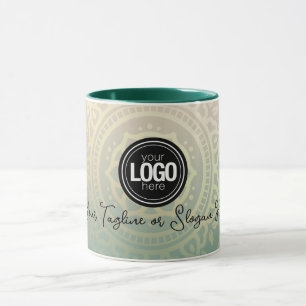 Caneca Personalizar logotipo de empresa Ioga Verde Eleg