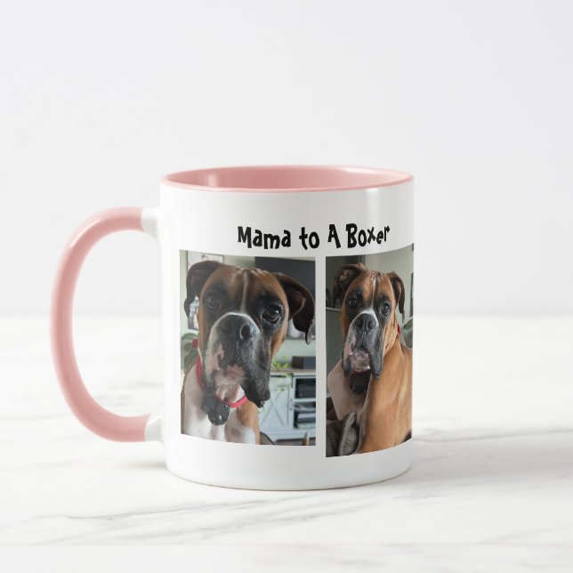 Caneca Personalizar/ Mamãe de um Boxer Fofo  (Esquerda)