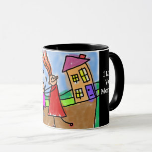 Caneca Personalizar o Trabalho de arte da criança Adicion