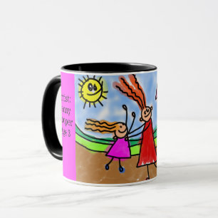 Caneca Personalizar o Trabalho de arte da criança Adicion