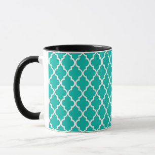 Caneca Personalizar padrão de trevo de quatro folhas em a