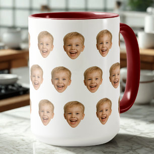 Caneca Personalizar Peruca de Rosto, Foto Personalizada,