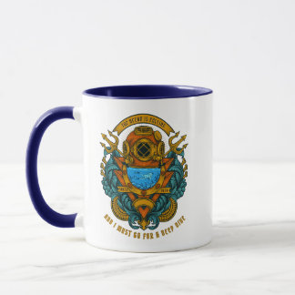 Caneca Personalizar Poseidon de mergulhador Scuba Vintage