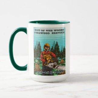 Caneca Personalizar Serviço de Lenha Negócios Promocional