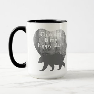Caneca Personalizável "Acampamento é meu lugar feliz Mug