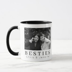 Caneca Personalizável Minimalista Moderna Melhores Amigas