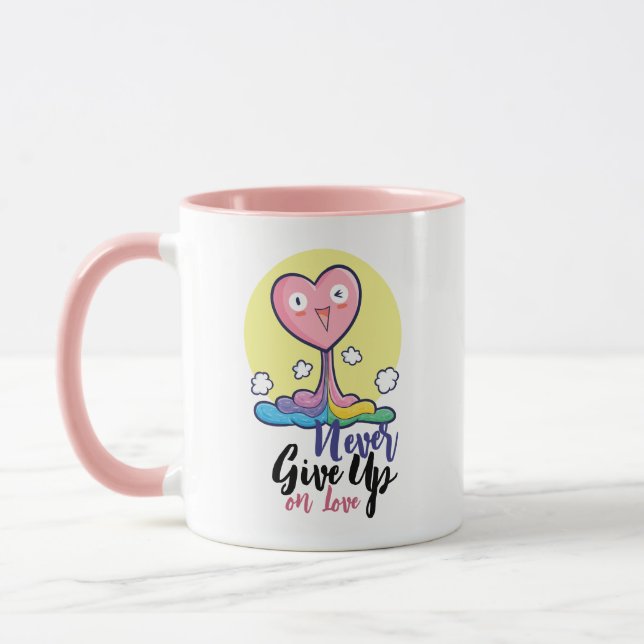 Caneca Personalizável Nunca Desistir do Amor (Esquerda)