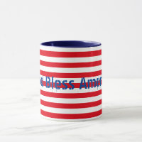 Personalizável Red White Blue "América Deus abenço