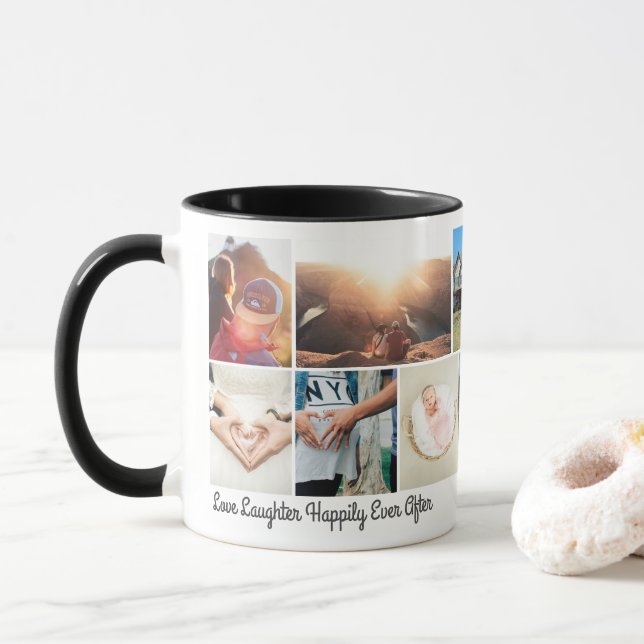 Caneca Personalize Amor Risos Felizes para Sempre (Com Donut)