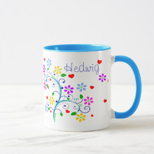 Caneca Personalize-nos - copo da flor de Hedwig - *Heart*