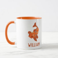 Personalize o peixe dourado alaranjado de Koi