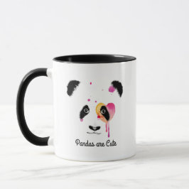 Caneca Personalize o Urso Cardíaco de Panda