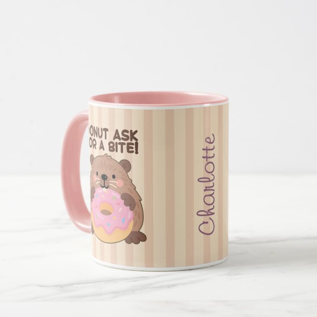 Caneca Personalized A fun play on words Castor & Dona (Frente Esquerda)
