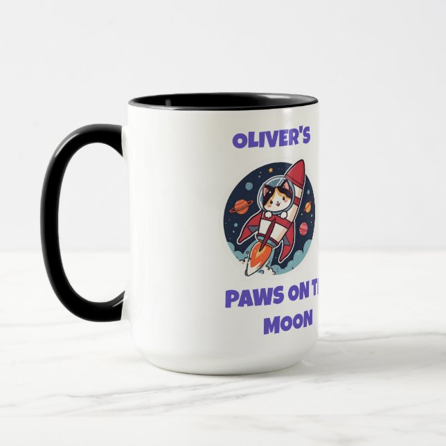 Caneca Personalized Astronaut Kitty Coffee & Cocoa Cup (Esquerda)