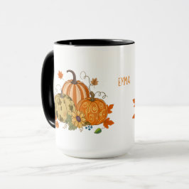 Caneca Personalized Autumn Pumpkin Patch Custom Name Mug