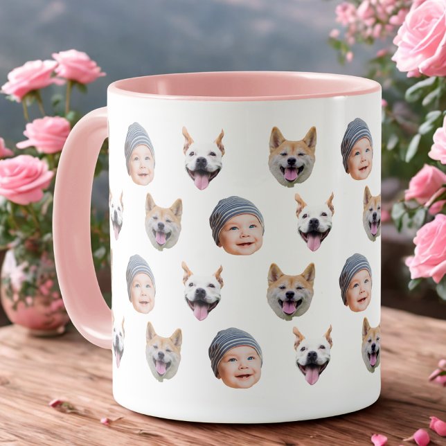 Caneca Personalized Baby Face Coffee Cup, 3 Photos       (Criador carregado)