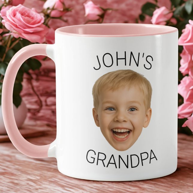 Caneca Personalized Baby Photo Grandpa Mug (Criador carregado)