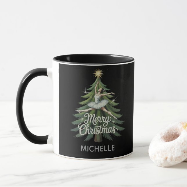 Caneca Personalized Ballerina ballet dancer christmas  (Com Donut)