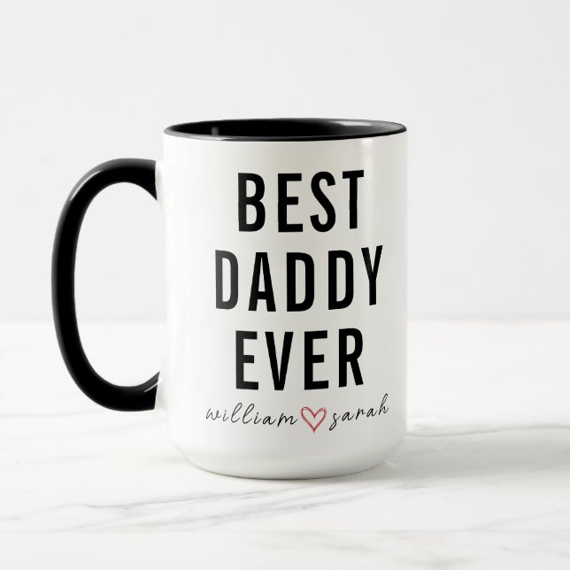 Caneca Personalized Best Daddy Ever | Custom Father’s Day (Esquerda)