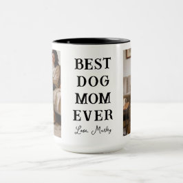 Caneca Personalized Best Dog Mom 2 Photo | Mother’s Day