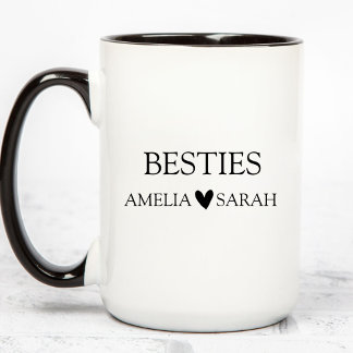 Caneca Personalized Besties Coffee Mug Best Friend Gift