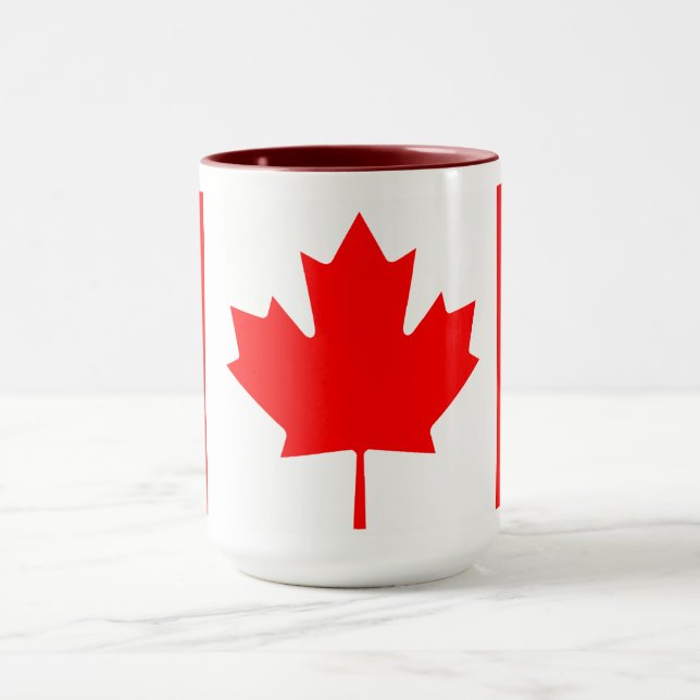 Caneca Personalized Canada Flag | Custom Name Canada Day (Centro)