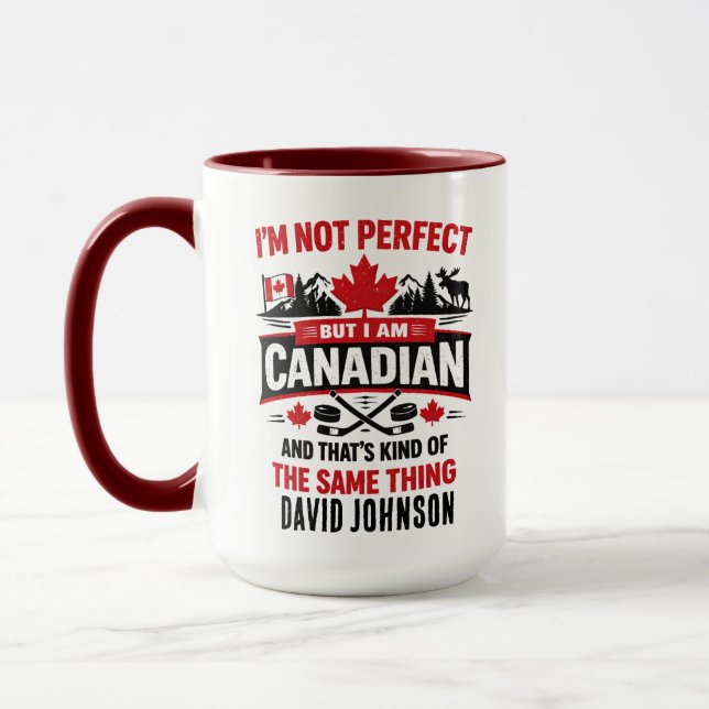 Caneca Personalized Canada Flag Day | Custom Canadian (Esquerda)