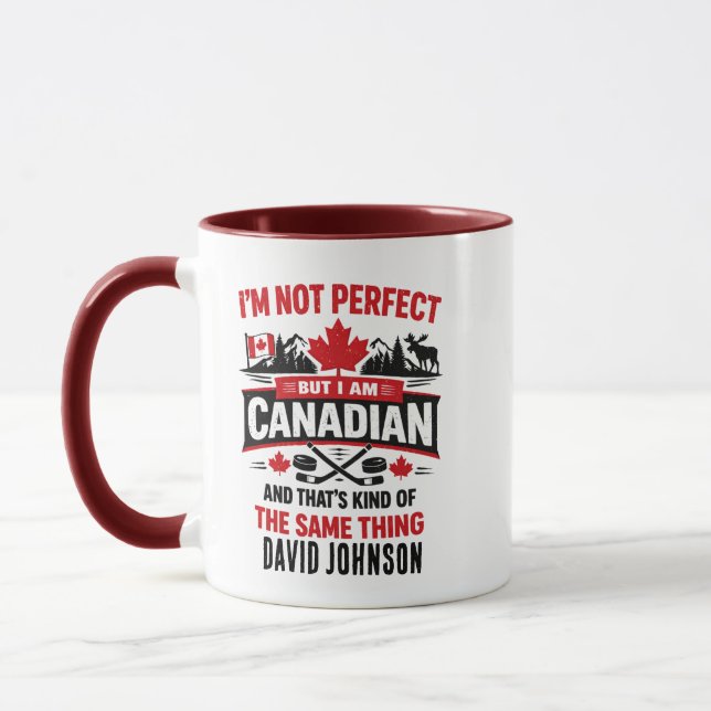 Caneca Personalized Canada Flag Day | Custom Canadian (Esquerda)