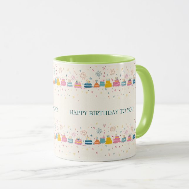 Caneca Personalized Celebration Mug – Cakes & Confetti (Frente Esquerda)