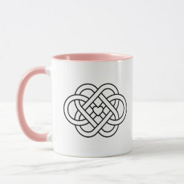 Caneca Personalized Celtic Love Knot Heart Coffee Mug