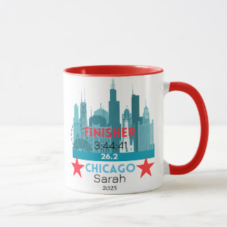 Caneca Personalized Chicago Marathon 2025 Gift For Runner