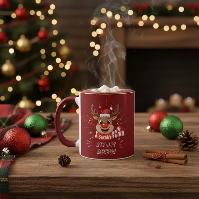 Caneca Personalized Christmas Mug | Custom Name Holiday  (Criador carregado)