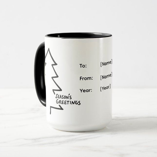 Caneca Personalized Christmas Mug – Season’s Greetings (Frente Esquerda)
