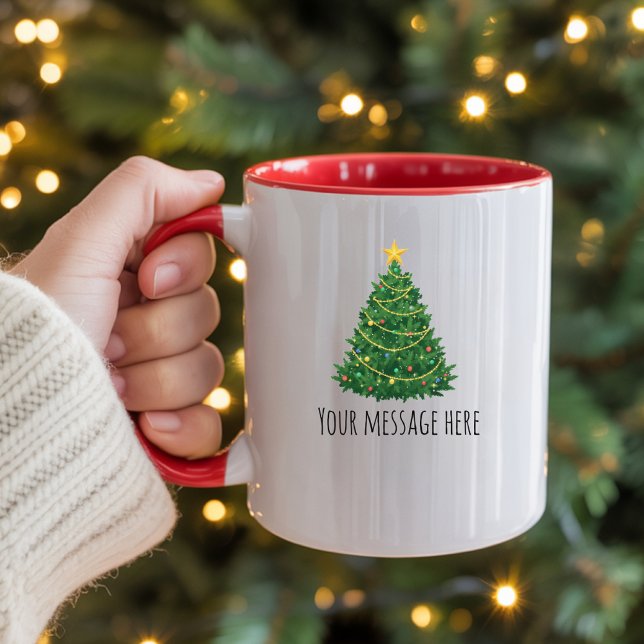 Caneca Personalized Christmas Text Mug Gift for Her & Him (holiday mug for family, festive mug for coworkers, family christmas gift idea, festive office mugs,)
