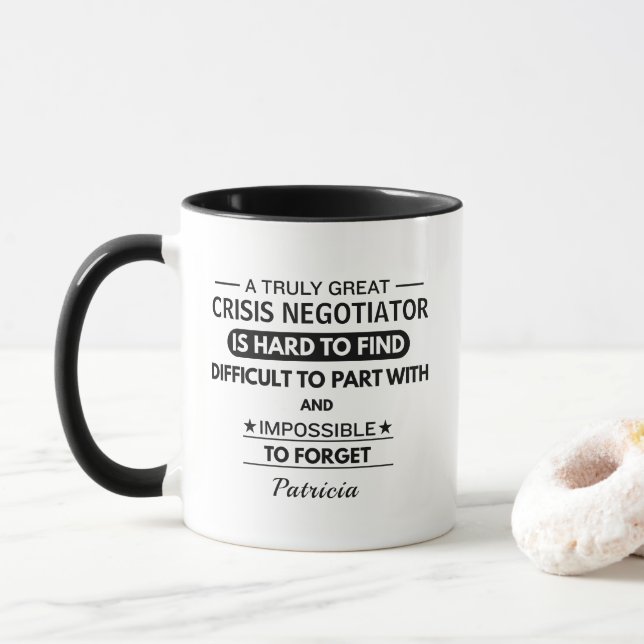 Caneca Personalized Crisis Negotiator (Com Donut)