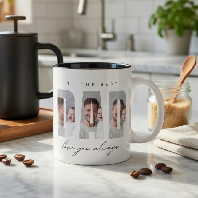 Caneca Personalized Dad Photo Mug Gift | Best Dad Ever  (Criador carregado)