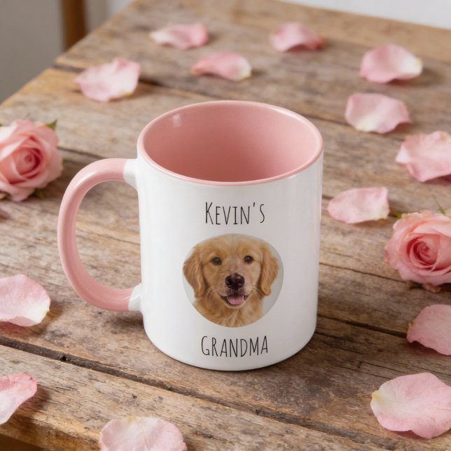 Caneca Personalized Dog GRANDMA Photo Mug | Custom Gift (Criador carregado)