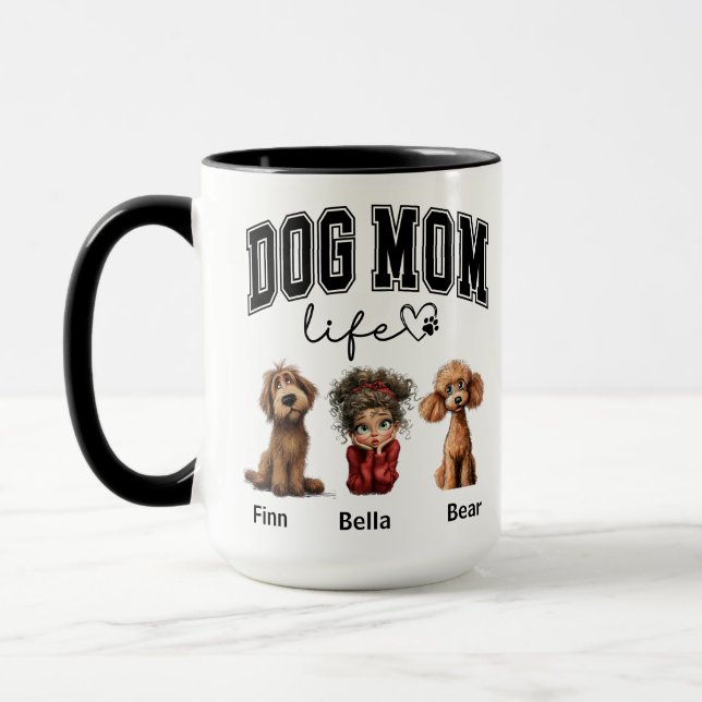 Caneca Personalized Dog Mom photo – Happy Mother’s Day (Esquerda)