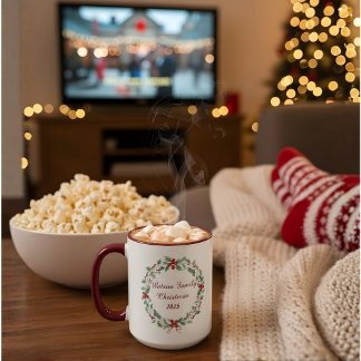 Caneca Personalized Family Christmas Mug | Custom Name Ho