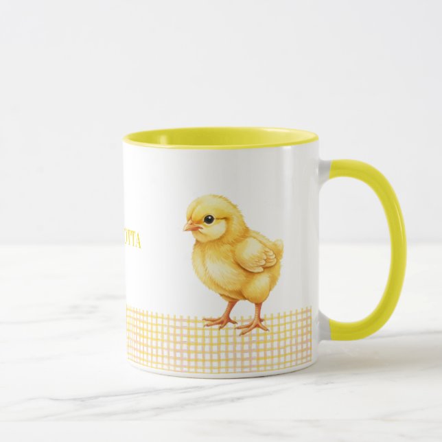 Caneca Personalized Farm Animal Mug – Cute Chick Design (Direita)