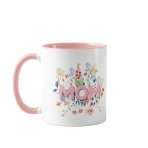 Personalized Floral Mom Mug – Mother’s Day Gift 