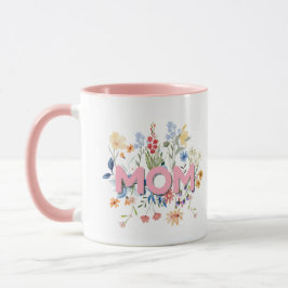 Caneca Personalized Floral Mom Mug – Mother’s Day Gift