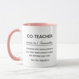 Caneca Personalized Funny Co-Teacher Definition