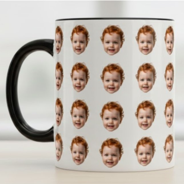 Caneca Personalized Funny Custom Baby Face Photo  (Criador carregado)