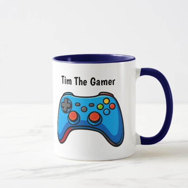 Caneca Personalized Gamer Coffee Mug Custom Name Gift (Direita)
