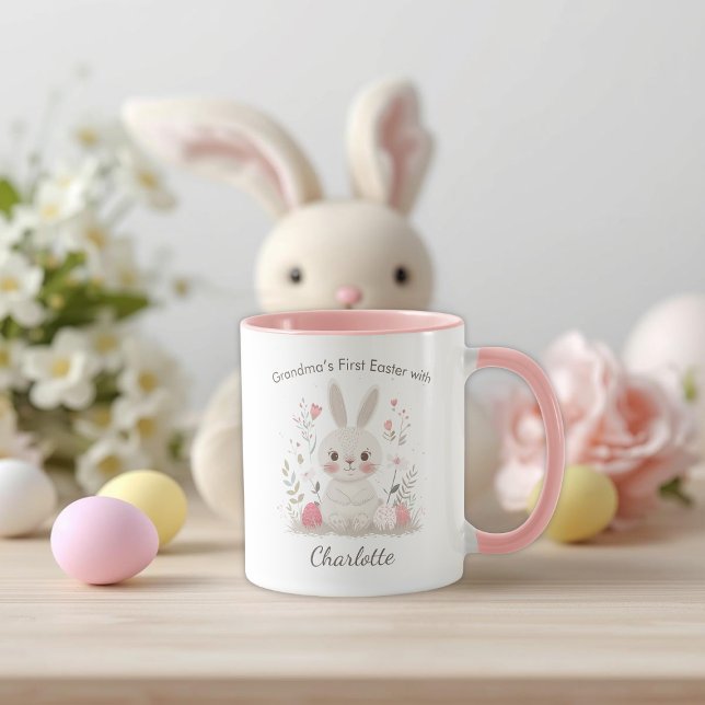 Caneca Personalized Grandma Easter Mug – First Easter (Criador carregado)