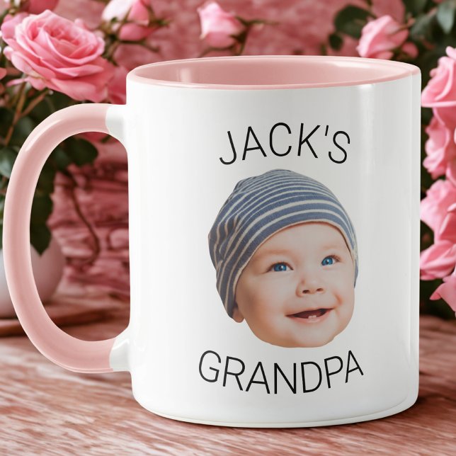 Caneca Personalized Grandpa Mug with Baby Face Photo (Criador carregado)