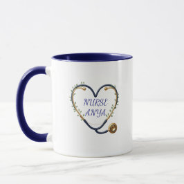 Caneca Personalized Heart Stethoscope Mug