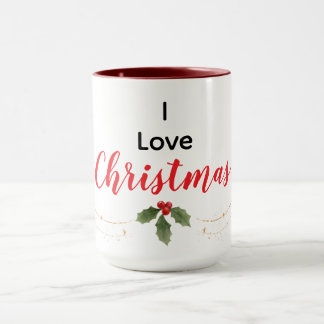 Caneca Personalized I Love Christmas Mug
